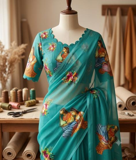 Svara beautiful printed best saree hole wholesale market